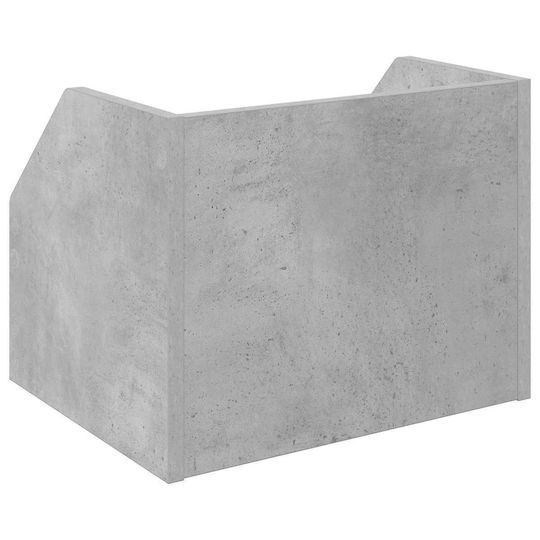vidaXL Vinyl Album Box 2 Pcs Concrete Grey 38 x 30 x 29 cm