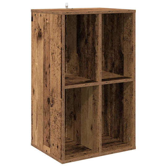 vidaXL Vinyl Record Cabinet Oak Wood 44,5x36,5x74,5 cm 1 pc