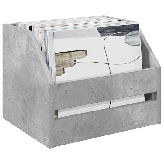 vidaXL Vinyl Album Box 2 Pcs Concrete Grey 38 x 30 x 29 cm