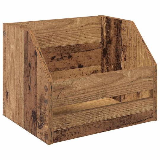 vidaXL Vinyl Album Box 2 Pcs Oak Wood 38 x 30 x 29 cm
