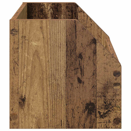 vidaXL Vinyl Album Box 2 Pcs Oak Wood 38 x 30 x 29 cm