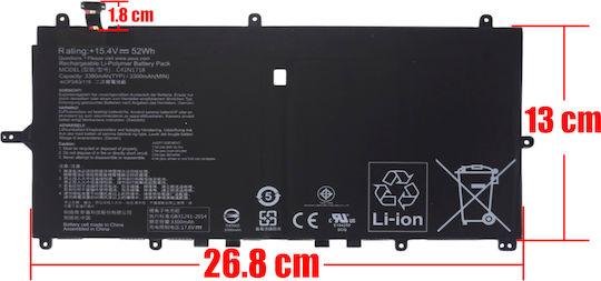 Съвместима Батерия за Asus Asus Novago Tp370, Tp370ql, Tp370q с 3380mAh