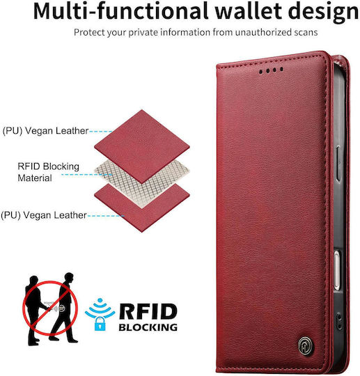 Motorola Edge 70 Fusion 5g Case Dierfeng Leather Wallet Red