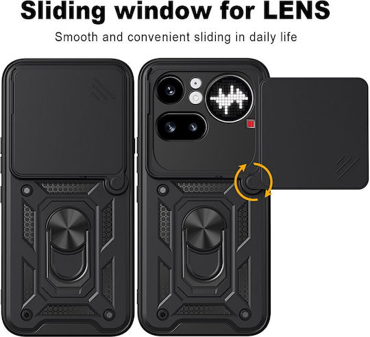 Θήκη Nothing Phone 4a Pro 5g Oem Σκληρή Πλάτη Pc+tpu Μαύρο Stand