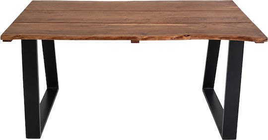 Miles Τραπεζαρίας Καρυδί 160x80x76εκ.