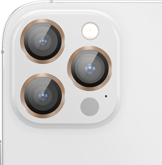 Zanaé Camera Protector Iphone 12 Pro Max In Tempered Glass Aluminium Golden