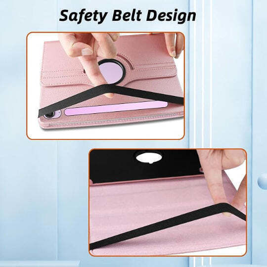 Smart Case 360° Въртящ се Стойка Book Cover Samsung Galaxy Tab S10 Fe S10 Lite Розово злато
