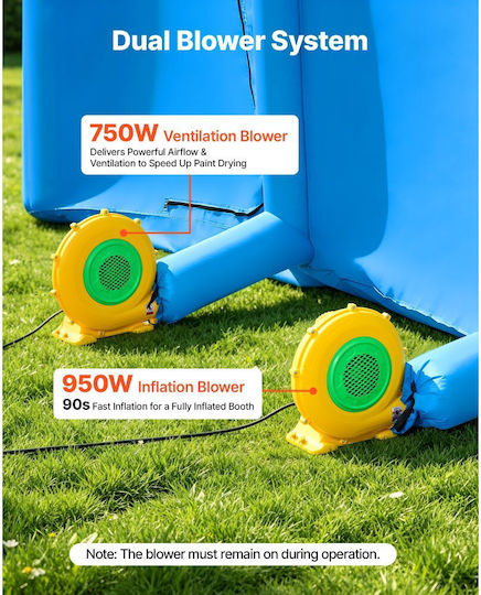 Vevor Vehicle Paint Booth with Blowers