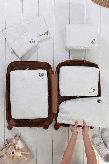 Stewehome Suitcase Storage Organizer Set Travel 6 Pieces Polyester 25x40 Cm