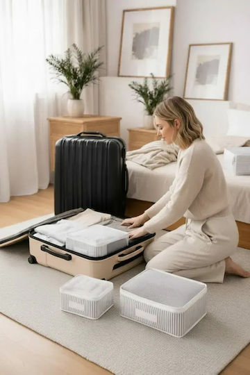 Stewehome Комплект от 6 Бройки Органайзери за Багаж Пътуване Райета