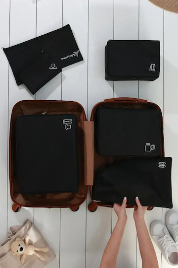 Stewehome Suitcase Storage Organizer Set Travel 6 Pieces Polyester 25x40 Cm