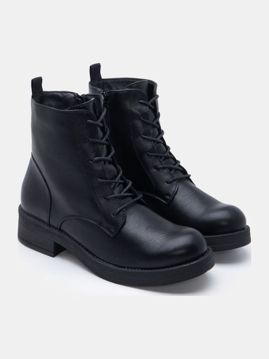 Wildleder Damen Kampfstiefel Schwarz