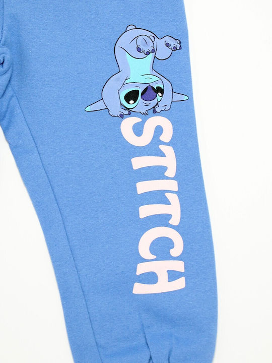 Stitch Kids Sweatpants With Jacket With Top Blue