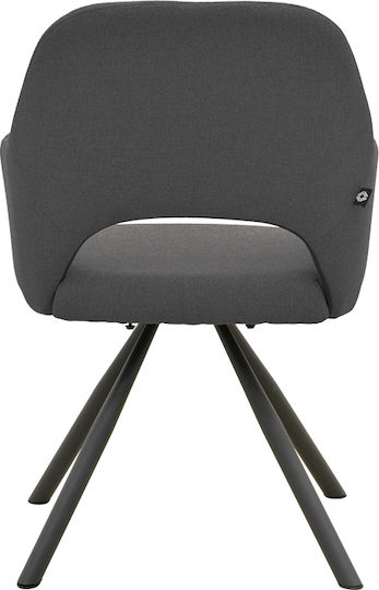 Dining Chair with Fabric Upholstery Anthracite 59x58x87cm