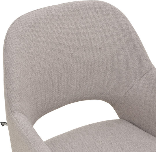 Dining Chair with Fabric Upholstery Grey 59x58x87cm