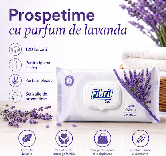 Fibril Șervețele Umede Bebe Fără Alcool și Parabeni 120 Bucăți