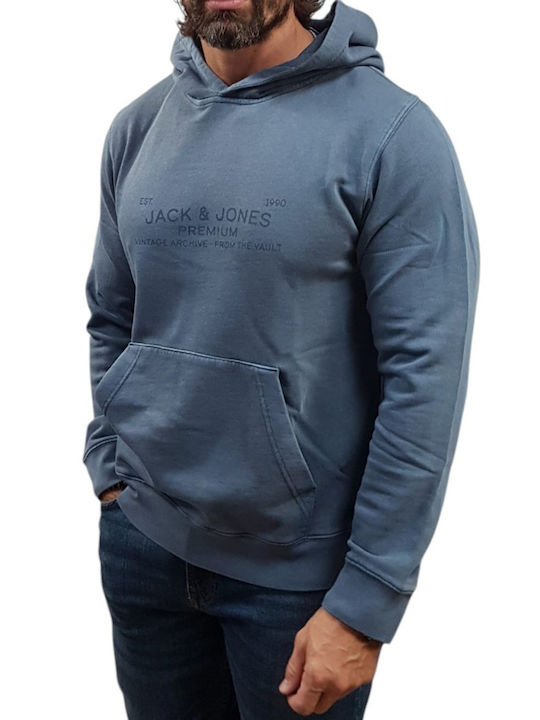 Jack & Jones Суитшърт Insignia Син С Качулка