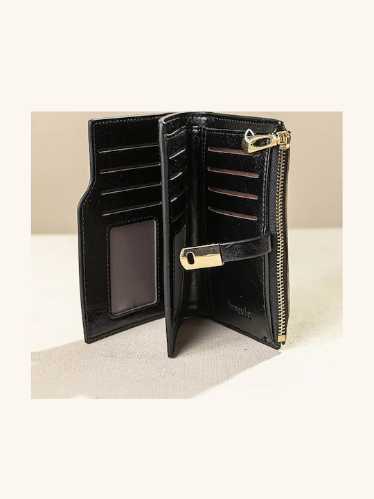 Large Women's Wallet Dark Beige Clouds