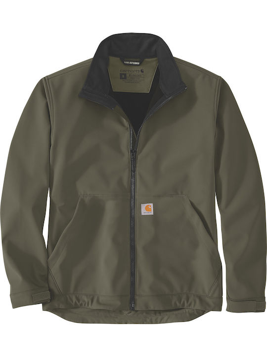 Winter Jacket Softshell Waterproof and Windproof Moss