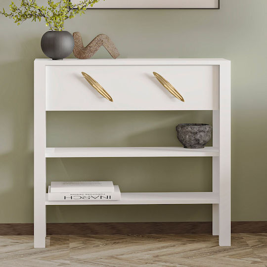 Henric Wooden Console White L90xW30xH85cm