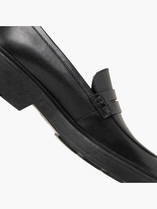 Δερμάτινα Γυναικεία Loafers σε Μαύρο Χρώμα