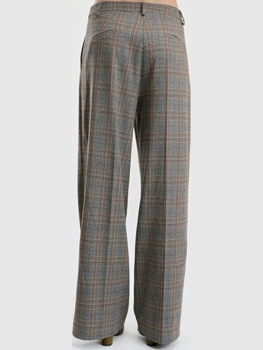 Damen Hochbund Pantaloons in Lose Passform Geprüft Grau