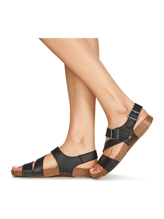 Damen Flache Sandalen Schwarz