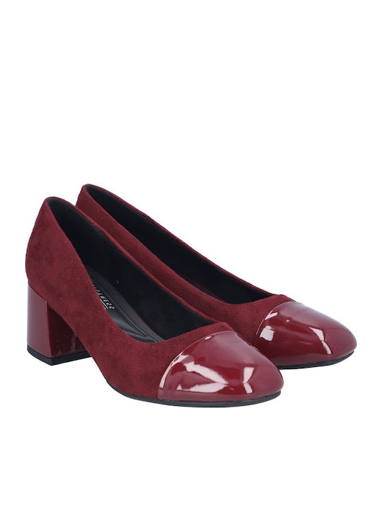 Pumps Mit Mittelhohem Burgundischem Absatz