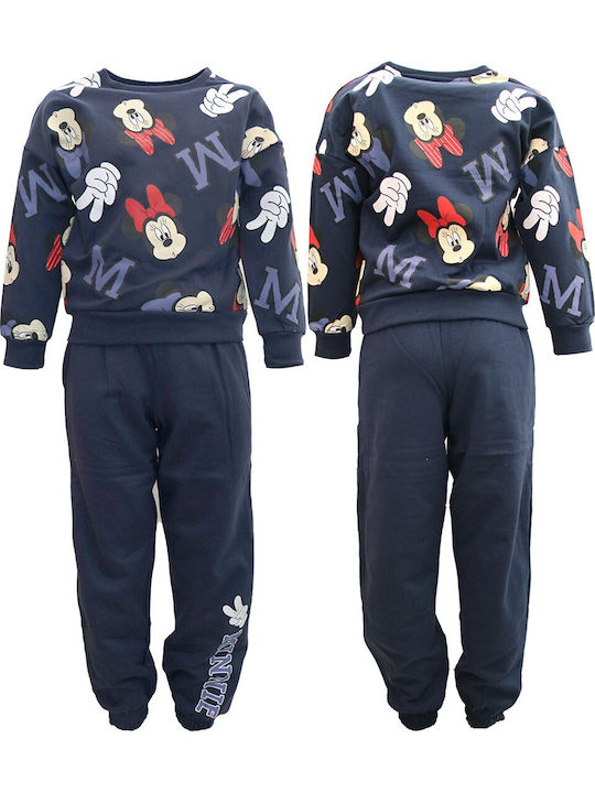 Kinder Sweatpants Set Mit Bluse Dunkelblau 2Stücke