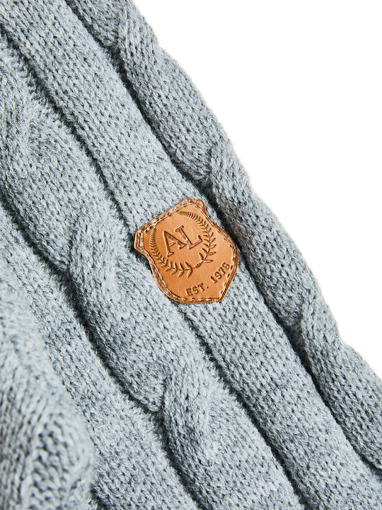 Kids Cardigan Knitted with Grey Hooded