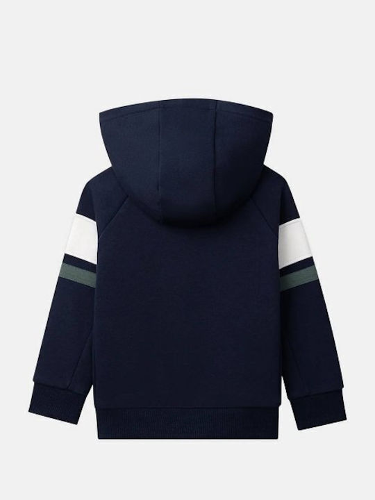 Kinder-Strickjacke mit Kapuze Blau