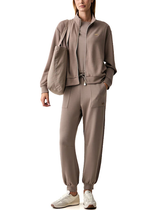 Damen Jogginghosen mit Jogger und Hohe Taille in Braun
