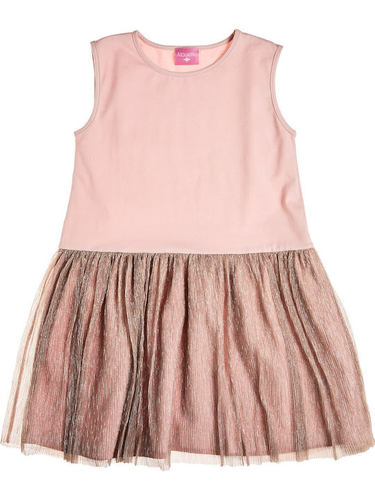 Mädchenkleid Tüll Grau