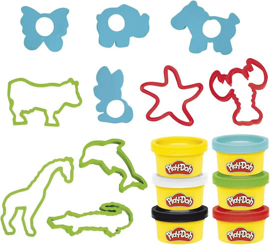 Hasbro Play-Doh Set de Aluat de modelare Plasticină cu 6 Culori pentru 3+ Ani
