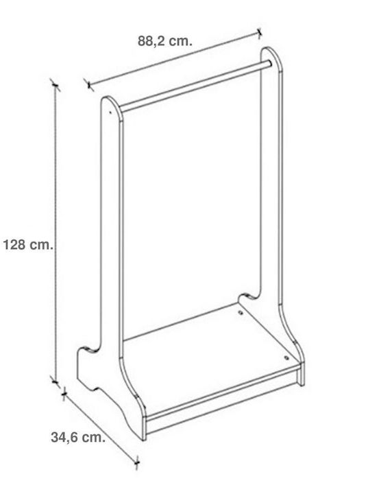Megapap Подова Закачалка от Дърво Сива 88.2x34.6x128cm