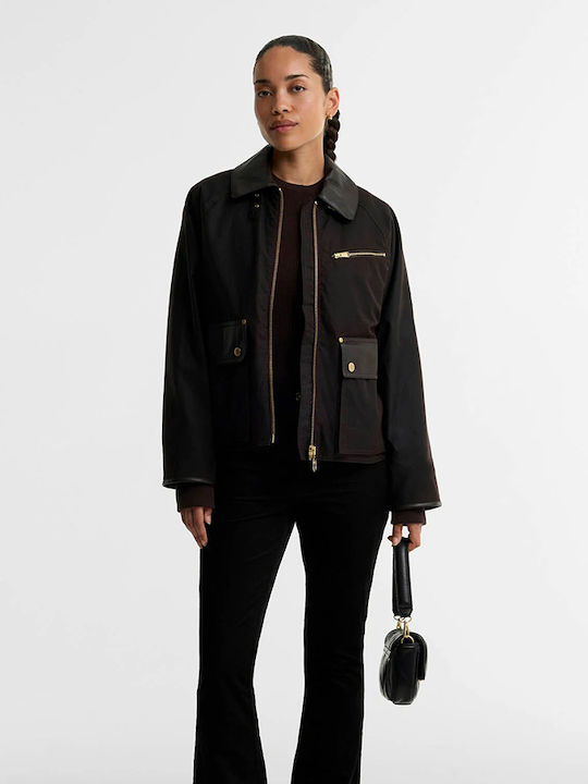 Barbour Damen Jacken Biker Schwarz