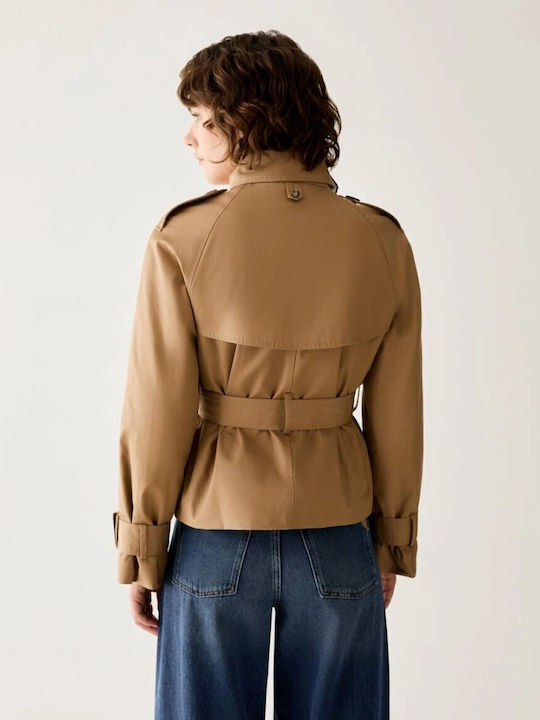 Palton Dama Trenci Camel