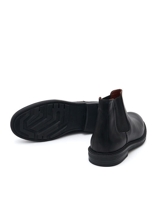 Leder Chelsea Herrenstiefel Schwarz