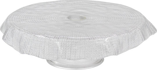 Keskor Decorative Glass Transparent Platter 28x28x8cm