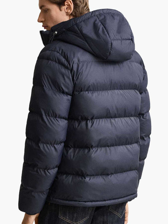 Geacă de Iarnă Puffer Impermeabilă Albastru Închis