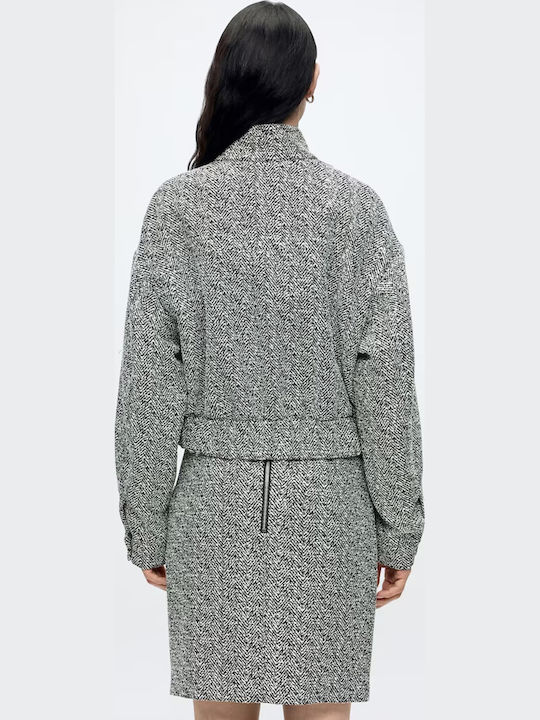 Hugo Kurzes Damen Blazer Schwarz/Weiß