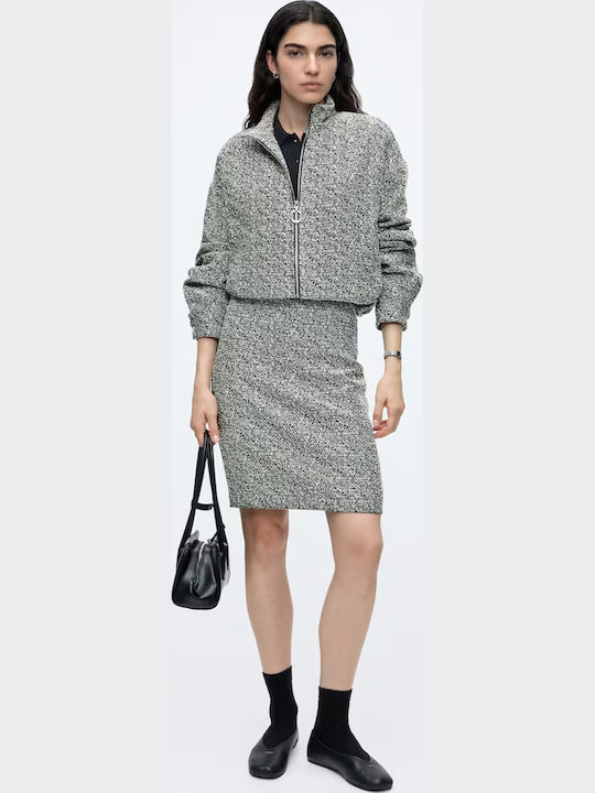 Hugo Kurzes Damen Blazer Schwarz/Weiß