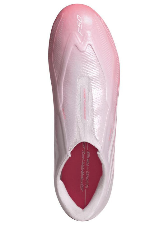 adidas F50 Sparkfusion League FG/AG Football Shoes with Cleats Pink adidas F50 Sparkfusion League FG/AG Football Shoes with Cleats Pink