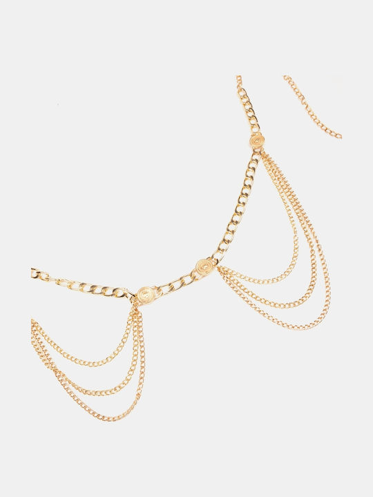 Chain Belt Multiple Layers Gold Size One Size Gold