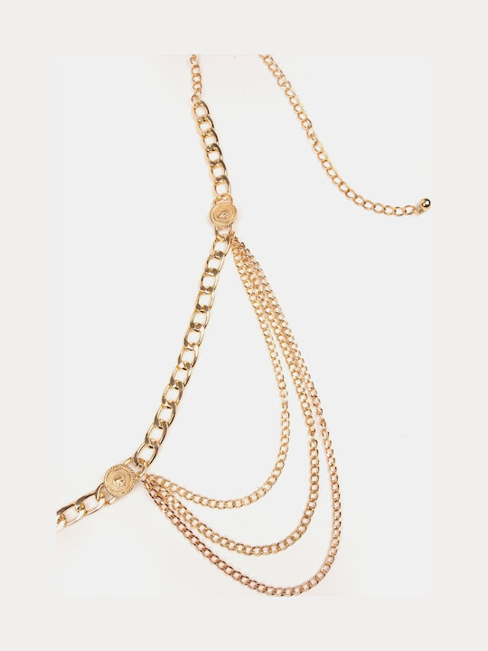 Kette Damen Gürtel Mehrlagig Gold Größe One Size Gold