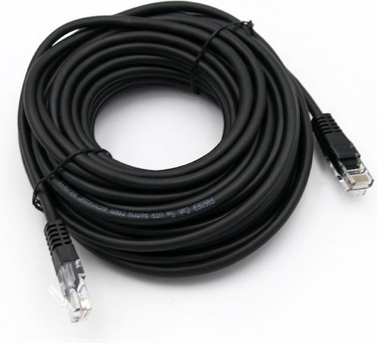 Adeleq U/UTP Cat.5e (Gigabit) Καλώδιο Δικτύου Ethernet 10m Μαύρο