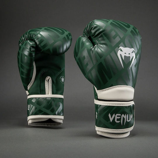 Venum Kids Boxing Gloves from Synthetic Leather for Competition Green