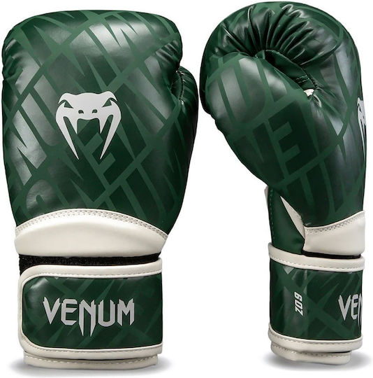Venum Kids Boxing Gloves from Synthetic Leather for Competition Green