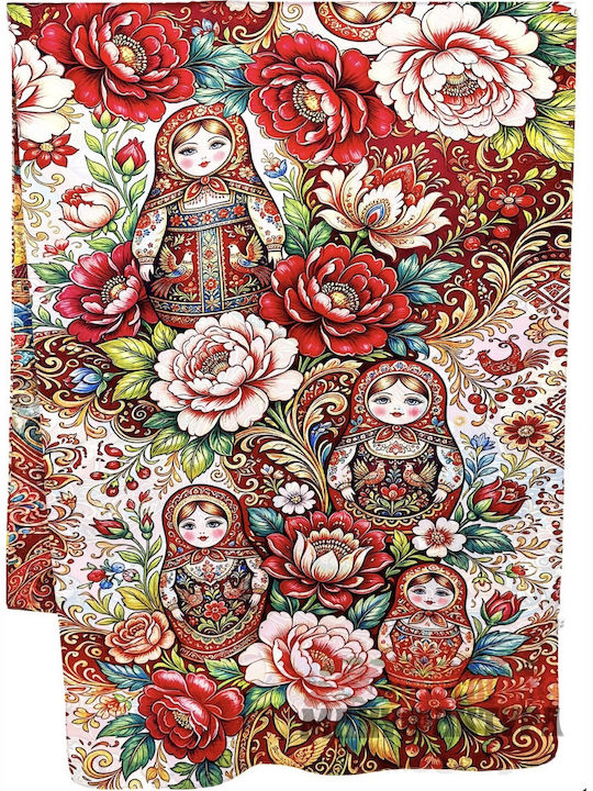 Women's Silk Shawl Red