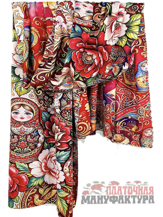 Women's Silk Shawl Red